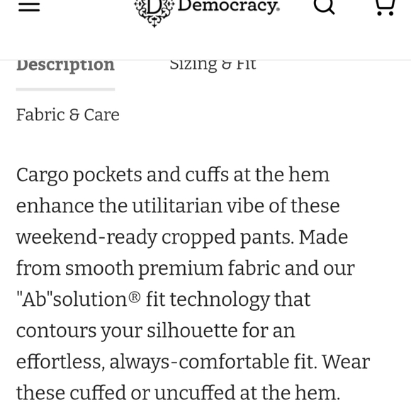 Democracy ab solutions Cabernet colored cropped utility pant - Picture 7 of 8